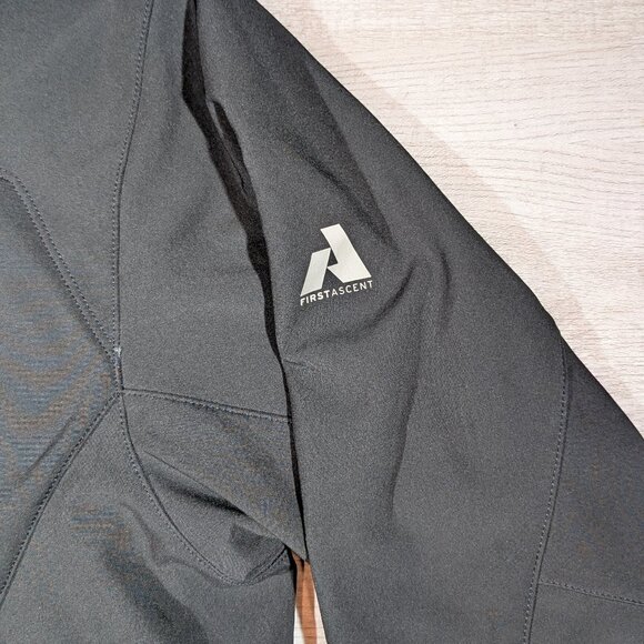 Eddie Bauer First Ascent Softshell Jacket Mens Large L Full Zip Black Hoodie - Picture 5 of 15